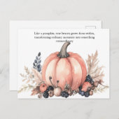 Carte Postale Citrouille charmant (Devant / Derrière)