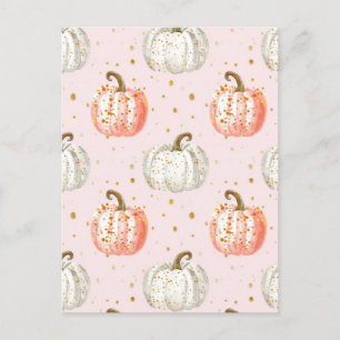 Carte Postale citrouille d'aquarelle motif