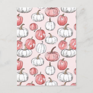 Carte Postale citrouille d'aquarelle motif