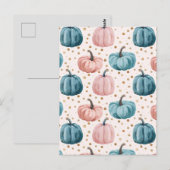 Carte Postale citrouille d'aquarelle motif (Devant / Derrière)