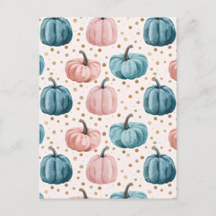 Carte Postale citrouille d'aquarelle motif