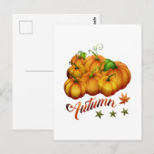 Carte Postale Citrouille d'automne (Devant / Derrière)