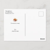 Carte postale Citrouille d'automne Merci (Dos)