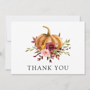 Carte postale Citrouille d'automne Merci