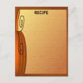 Carte Postale Citrouille d'automne Orange Brown votre recette (Devant)