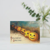 Carte Postale Citrouille de champ de foin de Jack O' Lantern (Debout devant)