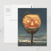 Carte Postale Citrouille de Jack O Lantern Lumineuse Épouvantabl (Devant / Derrière)