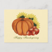 Carte Postale Citrouille de récolte d'automne bon thanksgiving (Devant)