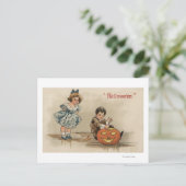 Carte Postale Citrouille de salutation Halloween (Debout devant)