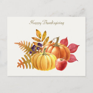 Carte postale Citrouille de Thanksgiving