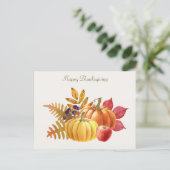 Carte postale Citrouille de Thanksgiving (Debout devant)