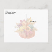 Carte postale Citrouille de Thanksgiving (Dos)