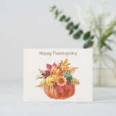 Carte postale Citrouille de Thanksgiving (Debout devant)