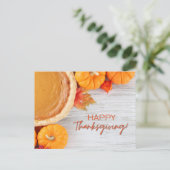 Carte Postale Citrouille de Thanksgiving & Automne (Debout devant)