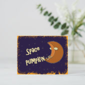 Carte Postale citrouille d'espace (Debout devant)