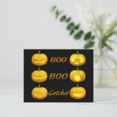 Carte postale Citrouille d'Halloween (Debout devant)