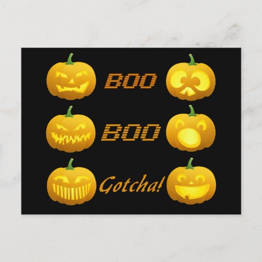Carte postale Citrouille d'Halloween (Devant)