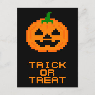 CARTE POSTALE CITROUILLE D'HALLOWEEN - DES FRITURES OU DES BONBO