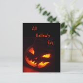 Carte Postale Citrouille d'Halloween effrayant (Debout devant)
