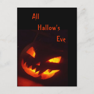 Carte Postale Citrouille d'Halloween effrayant