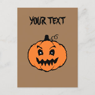 Carte Postale Citrouille d'horreur d'Halloween