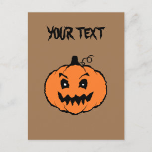 Carte Postale Citrouille d'horreur Halloween