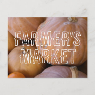 Carte Postale Citrouille Épice Farmer's Market Automne automne