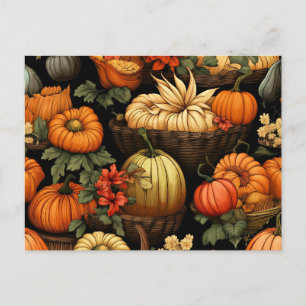 Carte Postale Citrouille et plus encore, automne,