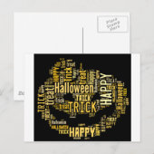 Carte Postale Citrouille Halloween (Devant / Derrière)