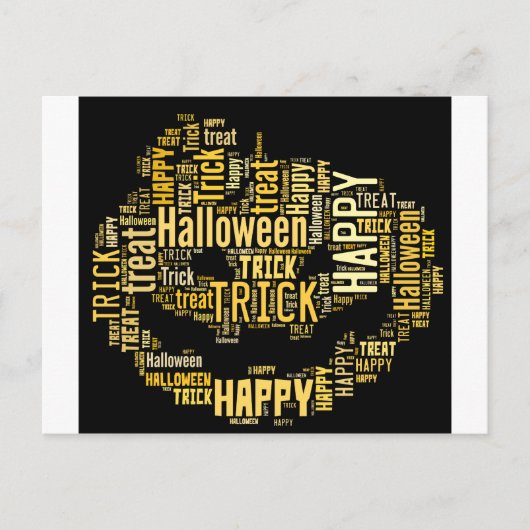 Carte Postale Citrouille Halloween (Devant)