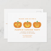 Carte postale Citrouille Halloween Invitation (Devant / Derrière)