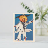 Carte Postale Citrouille Jack O Lantern Épouvantail Corbeau (Debout devant)