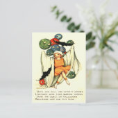 Carte Postale Citrouille Jack O Lantern Fille Fantôme (Debout devant)