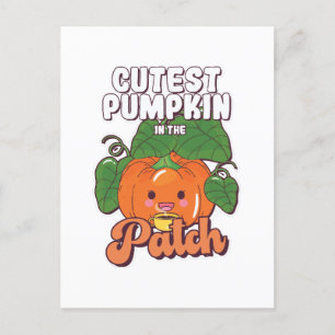 Carte Postale citrouille la plus mignonne du jardin