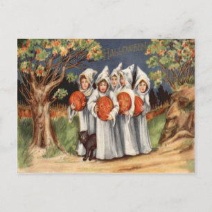Carte Postale Citrouille Lanterne Jack O Lanterne Chat Noir Fant