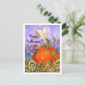 Carte Postale Citrouille magique et petits amis (Debout devant)