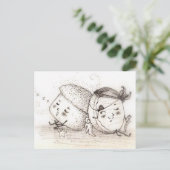 Carte postale citrouille Muffin & Cookie Sucre (Debout devant)