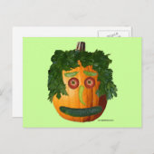 Carte postale Citrouille non coupé (Devant / Derrière)