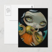 Carte postale "Citrouille Octopus" (Devant / Derrière)