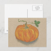 Carte Postale Citrouille orange (Devant / Derrière)