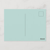 Carte Postale Citrouille orange crème à ruban bleu  (Dos)