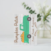 Carte Postale Citrouille Patch avec Camion de Citrouilles de fer (Debout devant)