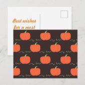 Carte postale citrouille Patch (Brown et orange) (Devant / Derrière)