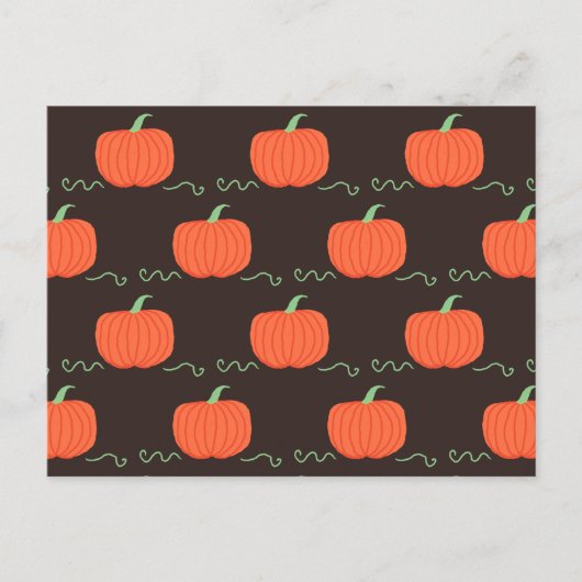 Carte postale citrouille Patch (Brown et orange) (Devant)