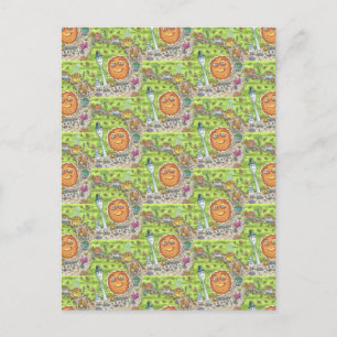 CARTE POSTALE CITROUILLE PIE PARADE, FÊTE DE THANKSGIVING