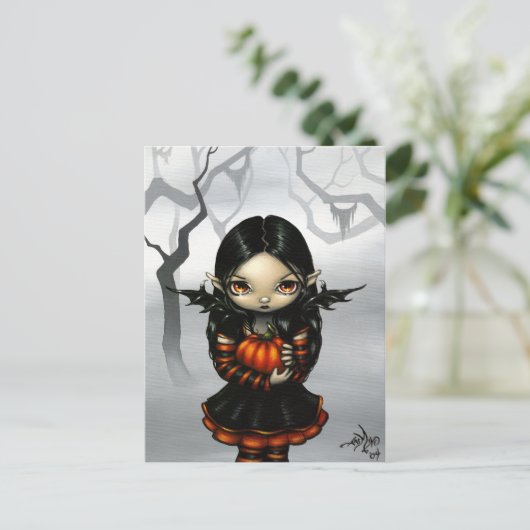 Carte postale "Citrouille Pixie" (Debout devant)