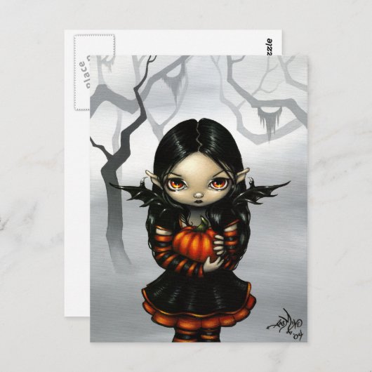 Carte postale "Citrouille Pixie" (Devant / Derrière)