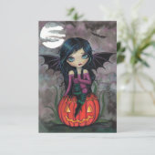 Carte postale citrouille Pixie Halloween (Debout devant)