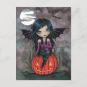 Carte postale citrouille PIxie Halloween (Devant)