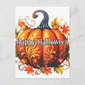 Carte Postale Citrouille récolté en automne fraîchement récolté (Devant)